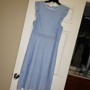 Baby blue eyelet dress, size L